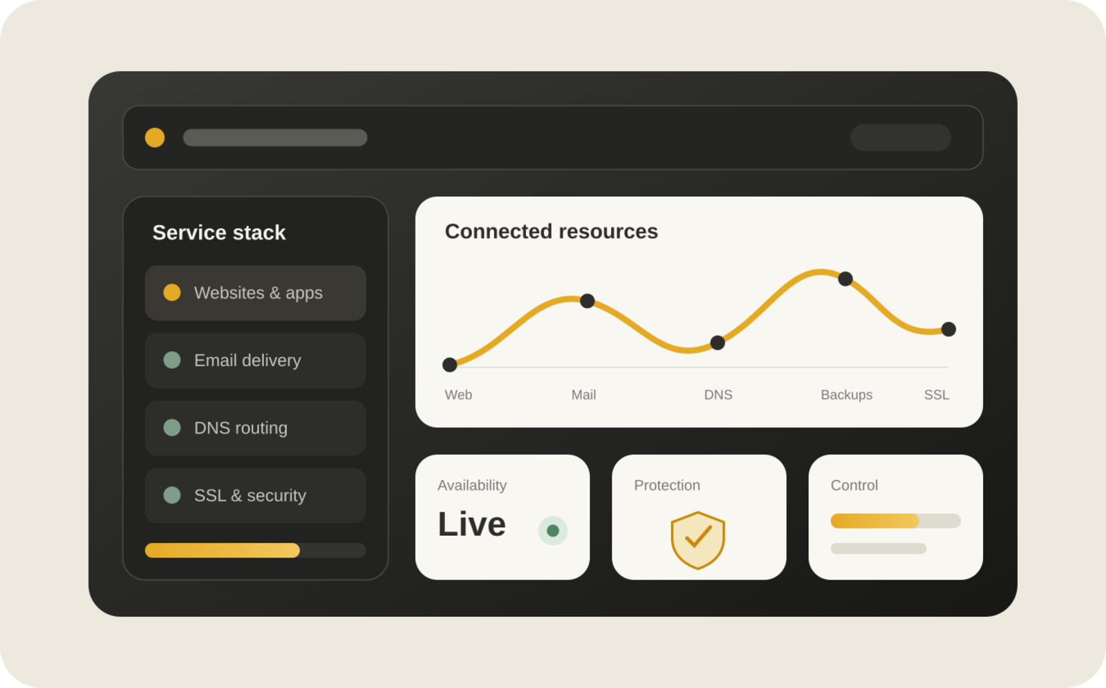 Connected Spark Rack hosting controls