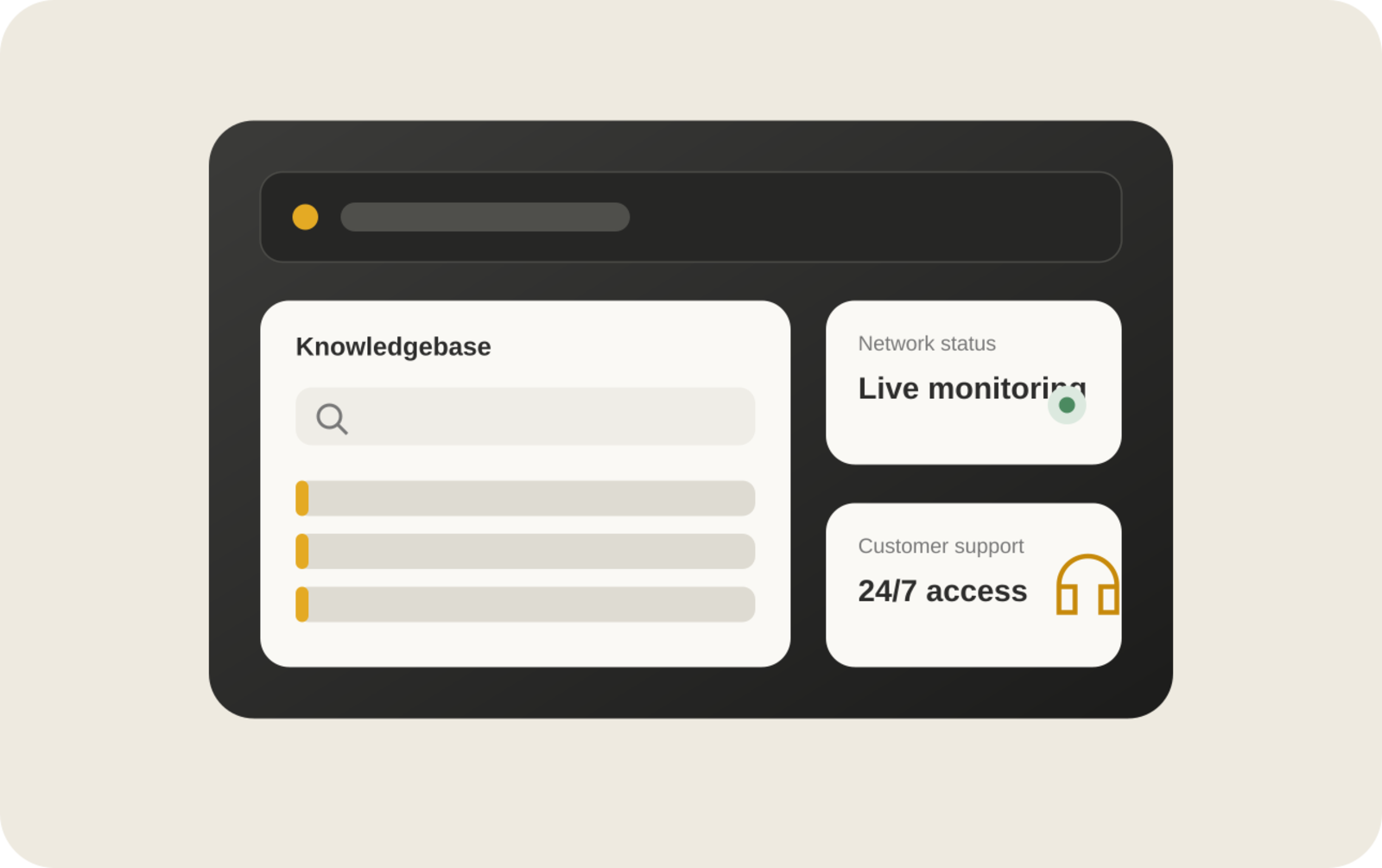 Spark Rack support and knowledge system